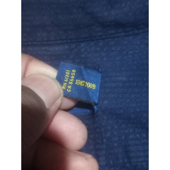 Ralph Lauren Mens Short Sleeve Button Down Shirt Navy Blue 2XB 2XLT Cotton - Picture 11 of 13